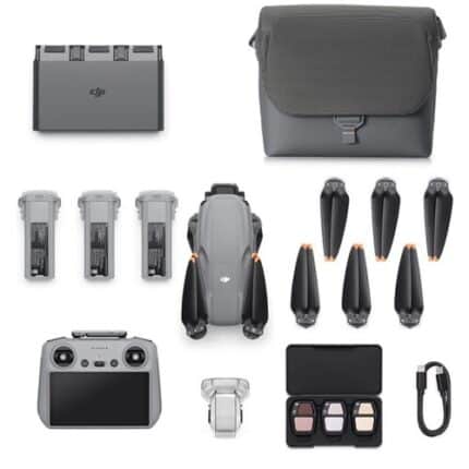 High-capacity drone accessories kit with drone and carrying case for aerial photography and FPV flying.